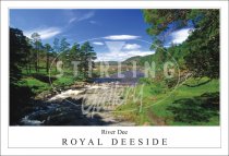 River Dee - Royal Deeside, above the Linn o' Dee Postcard