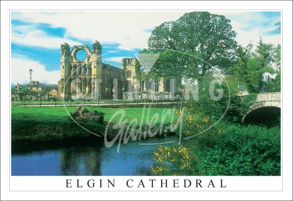 Elgin Cathedral, from River Postcard