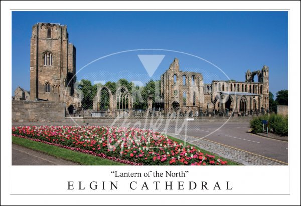 Lantern of the North - Elgin Cathedral, Floral Postcard