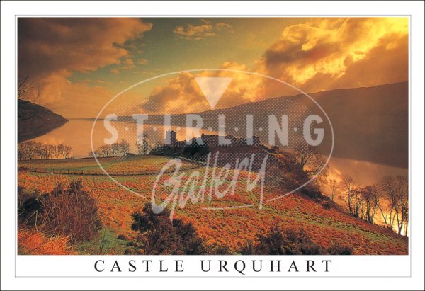 Urquhart Castle, Dawn Postcard (H SG)