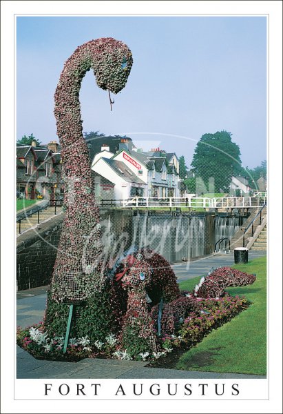 Nessie & Wee Nessie, Say it with Flowers, Fort Augustus Postcard