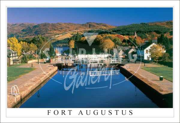 Caledonian Canal, Locks, Fort Augustus Postcard