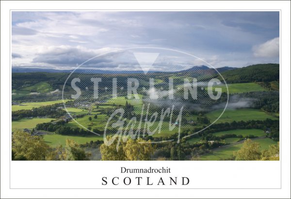 Drumnadrochit - Scotland, from Above, Springtime Postcard
