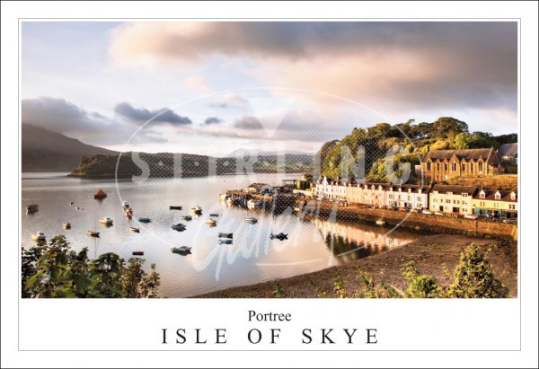 Portree - Isle of skye, Beach, Harbour, early Morning Postcard