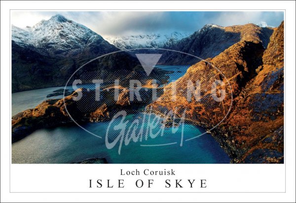 Loch Coruisk - Isle of Skye, snow on Black Cuillins Postcard