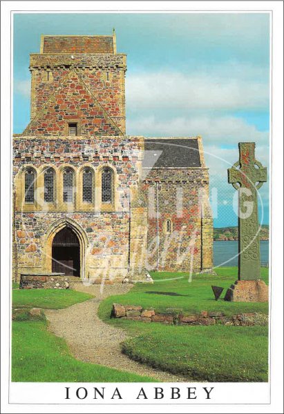 Iona Abbey & St Martin's Cross, Isle of Iona Postcard