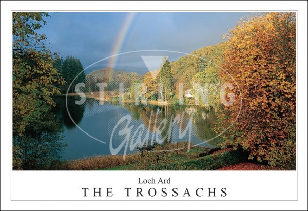 Loch Ard - The Trossachs, Rainbow Postcard