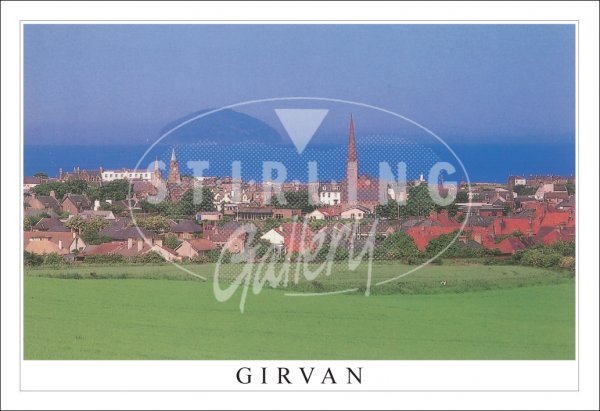 Girvan and Ailsa Craig Postcard (H SG)