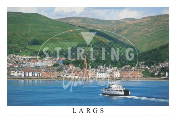 Largs, Ferry approaching Postcard