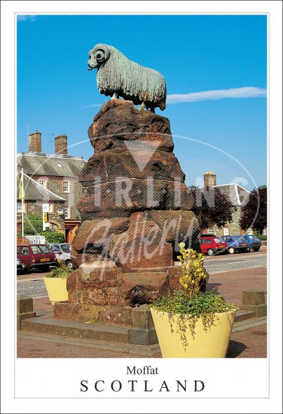 Moffat, Colvin Fountain - Scotland Postcard