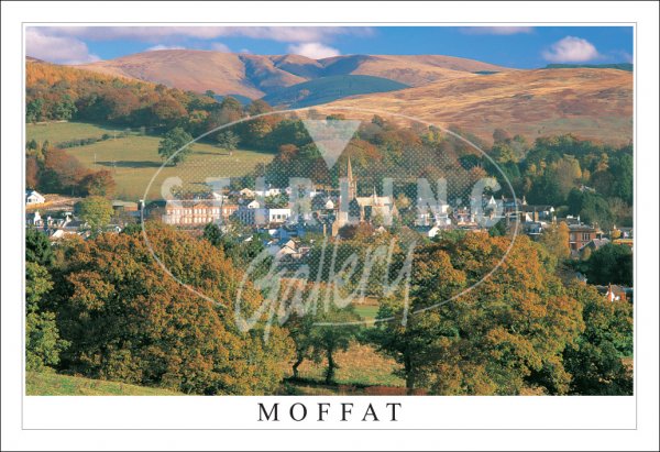 Moffat, Autumn with Swatte Fell Postcard