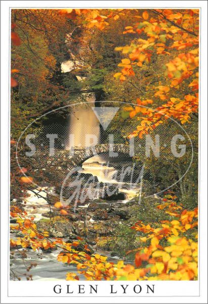 Glen Lyon, Roman Bridge & Waterfall Postcard