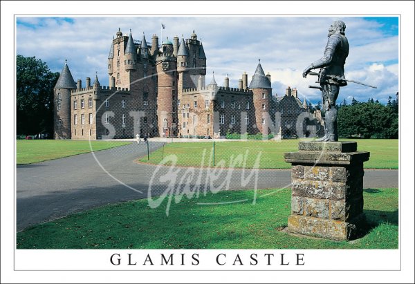 Glamis Castle, Statue Postcard