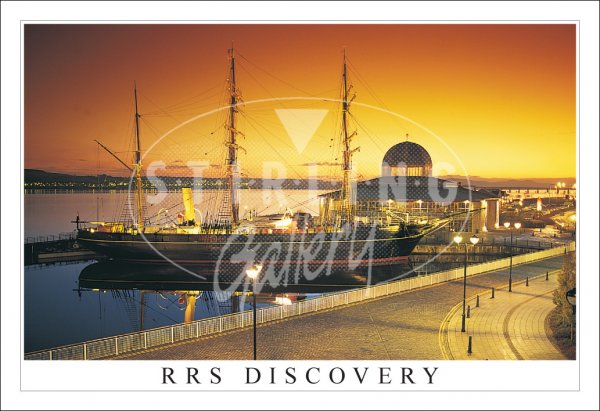 RRS Discovery, Sunset Postcard