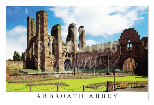 Arbroath Abbey, from Garden Postcard