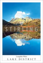 Langdale Pikes, Reflection - Lake District Postcard