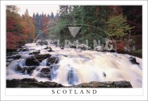 River Bran, Hermitage, Dunkeld, Scotland Postcard