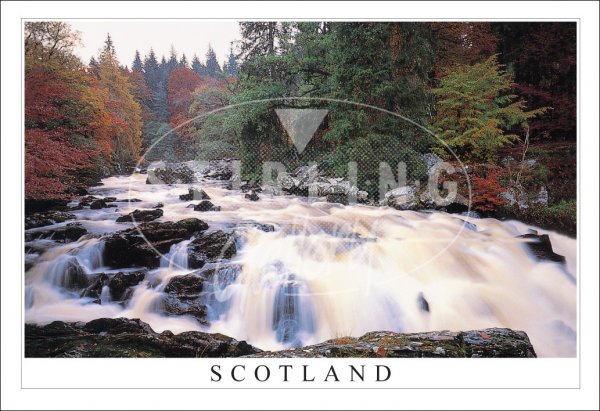 River Bran, Hermitage, Dunkeld, Scotland Postcard
