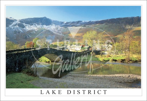 Bridge, River Derwent, Borrowdale - Lake District Postcard