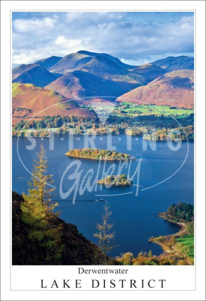 Derwentwater - Lake District, from Walla Crag Postcard