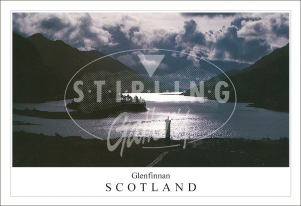 Glenfinnan - Scotland, Silhouette, Evening Storm Postcard