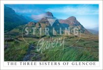 Three Sisters of Glencoe, Early Morning Mist Postcard