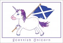 Scottish Unicorn Postcard