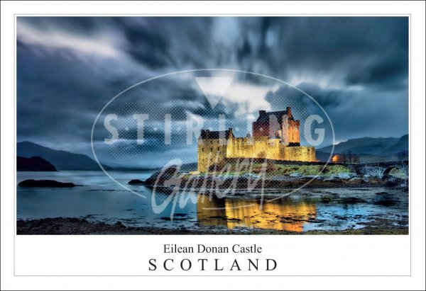 Eilean Donan Castle - Scotland, Storm Clouds Postcard