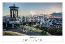 Edinburgh - Scotland, Sunset Skyline, Calton Hill Postcard