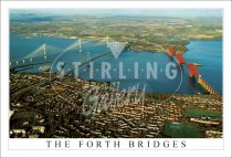 Forth Bridges, Three Bridges, Aerial to North Postcard