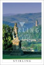 Robert Bruce, Esplanade & Wallace Monument, Stirling Postcard
