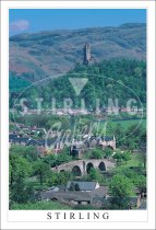 Old Stirling Bridge & Wallace Monument - Stirling Postcard