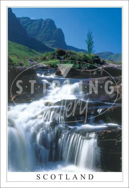 Falls Russell Burn, Bealach Nam Ba, Scotland Postcard