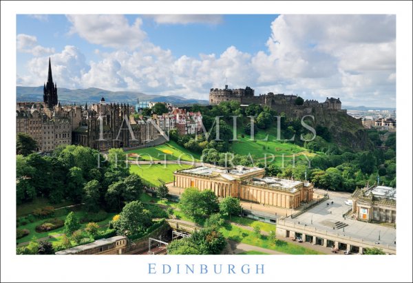 Edinburgh - National Gallery & Castle Postcard