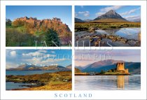 Scotland- Edinburgh Castle,Buachaille Etive Mor,Eilean Donan,Cuillins Postcard