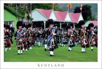 Braemar Gathering Massed Band - Scotland Postcard