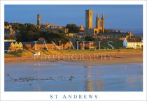 St Andrews, East Sands & Cathedral Ruins Dawn Postcard