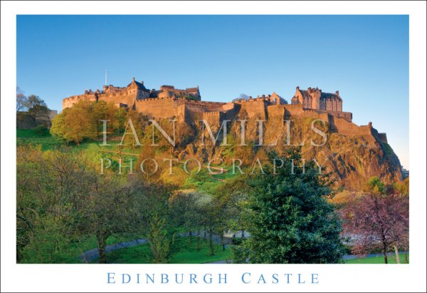 Edinburgh Castle, High on Crag, Spring Postcard