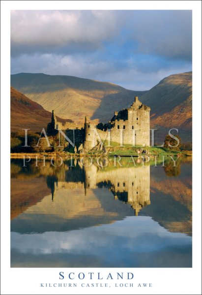 Kilchurn Castle, Loch Awe - Scotland, Reflection Postcard