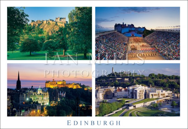 Edinburgh, Multi View 4 Images Postcard