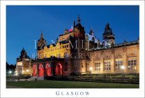 Glasgow - Kelvingrove Art Gallery & Museum, Night Postcard
