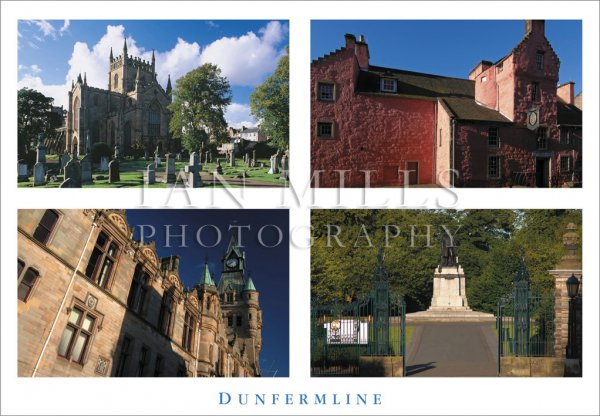 Dunfermline, Multi View 4 Images Postcard