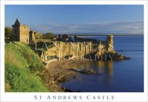 St Andrews Castle, From Cliffside Postcard