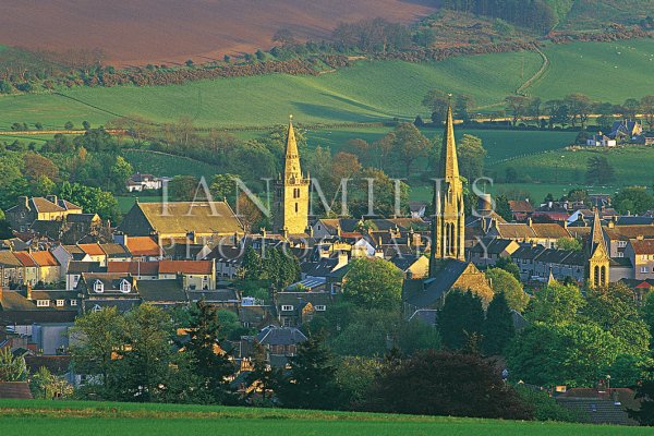 Cupar, Fife Elegant Spires Aerial View Postcard