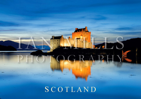 Eilean Donan Castle - Scotland,Night Reflection Magnet