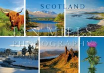 Scotland, Multi 6,Cow,Thistle,Nevis,Storr,etc Magnet (H)