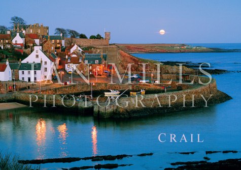 Crail, Harbour & Moon Rising Magnet
