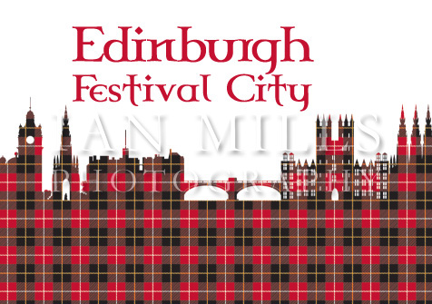 Edinburgh Festival City Silhouette Magnet