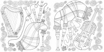 Scottish Symbols Colouring Book