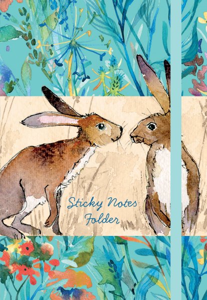 Sticky Note Kissing Hares